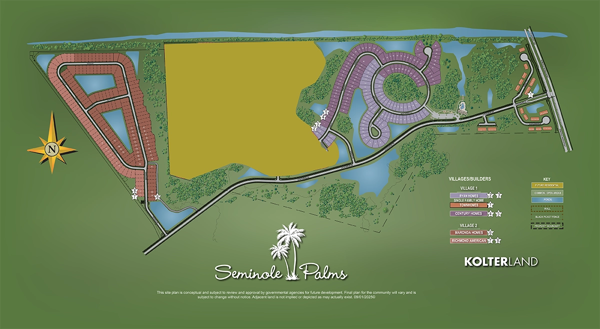 Community Site Plan for Seminole Palms in Palm Coast FL